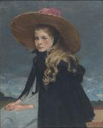 Henri Evenepoel Henriette au grand chapeau oil